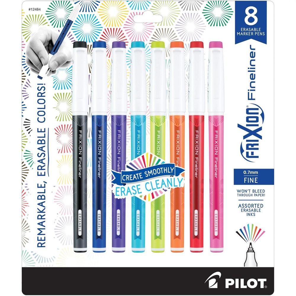 Multicolor Erasable Marker Pens 8 Pack Smooth Writing Drawing and Erasing