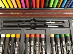 Art Advantage 🎨Deluxe Multi Media Art Set Wood Case 82 pcs & 10 BONUS brushes !