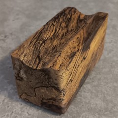 Fountain Pen/Pencil Display/Pen Holder For 1 Pen/Pencil. In Spalted Tamarind.
