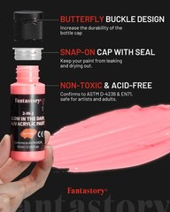 Fantastory Fluorescent Glow 2 Fl Oz (Pack of 10), Colors Series