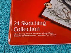 Derwent, 24 Sketching Collection, mixed drawing materials, brand new, sealed tin