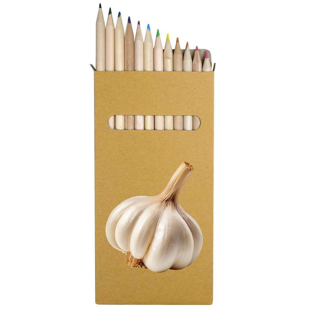 12 x ‘Garlic Bulb’ Long 178mm Coloured Pencils / Pencil Set (PE00090483)