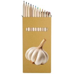 12 x ‘Garlic Bulb’ Long 178mm Coloured Pencils / Pencil Set (PE00090483)