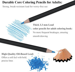 72 Colored Pencils Set Soft Core Drawing Sketching Blending Shading Art Supplies