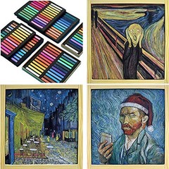 12 Pc Non Toxic Square Soft Pastel Chalk Set Artist Drawing Painting Supplies