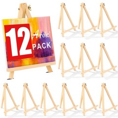 12 Pack 9 Inch Wood Easels, 11.5 x 9 x 6.5 inches, Wooden Easel- 12 Packs