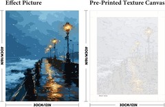 Paint by Numbers Kit for Adults Beginner,Harbor Oil Painting Kit Adult Paint