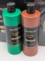 Acrylic Paint, 15 Pack Acrylic Paint Large Bottle Set, 473ml/16oz 14+1 Colors