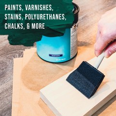 360 Pack – 3″ Foam Sponge Paint Brush Set Wood Handle Craft Touch Up Stain