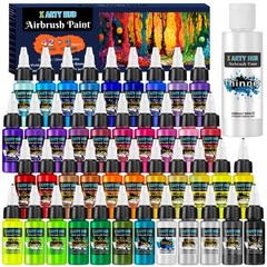 X ARTY HUB 0.75 Fl Oz (Pack of 43), 42 colors with 4.05 fl oz thinner