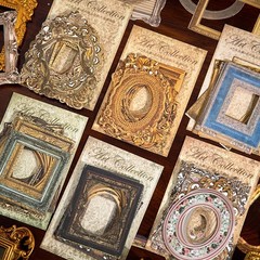 30PCS Vintage Scrapbook Paper Photo Frames for Junk Journal Collage DIY Crafts