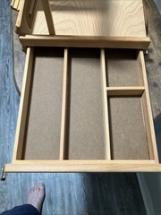Adjustable Wood Tabletop Painting Easel, Portable, With Storage Drawer. Preowned