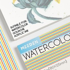 Watercolor Paper Block – 100% Cotton Watercolor Paper Pad of 20 Sheets, 140lb…