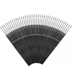 100PCS Very Small Paint Brushes Fine Tip for Nail Art Model Craft Painting Black
