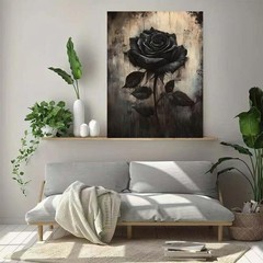 ZHUDENGXJL Black Rose Diamond Art Kits for 12 inches by 16 inches, DZ877