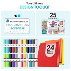 Smart Cutting Machine Silhouette Cameo 5 Alpha Bundle Matte Black America Print