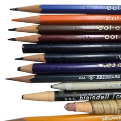 Vintage Artist Pencil Lot Col-Erase Eberhard Faber Venus Conté Charcoal Drafting