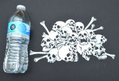 12″ Skull & Bone Spray Painting Stencils RC Model Gun Airbrush Skulls Set 2 PACK