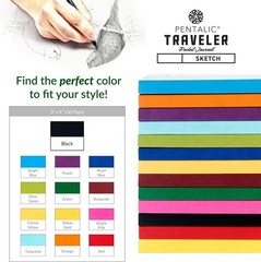 Portable 3″ x 4″ Sketchbook with Water-Resistant Cover and Elastic Closure