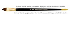 Silver Brush Renaissance series CATS TONGUE brushes for Oil & Watercolor, Sable