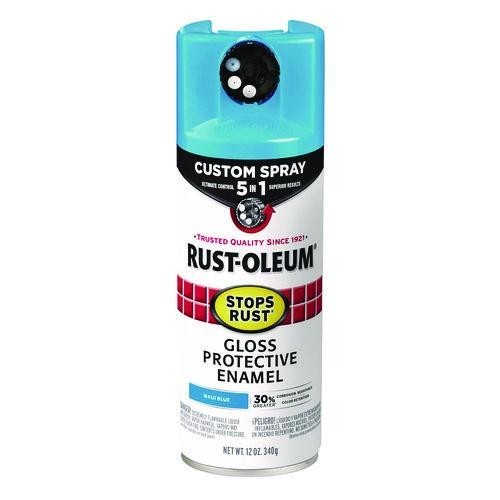 Rust-Oleum Stops Rust 5-in-1 Spray Paint, Gloss Maui Blue, 12 oz Aerosol Can