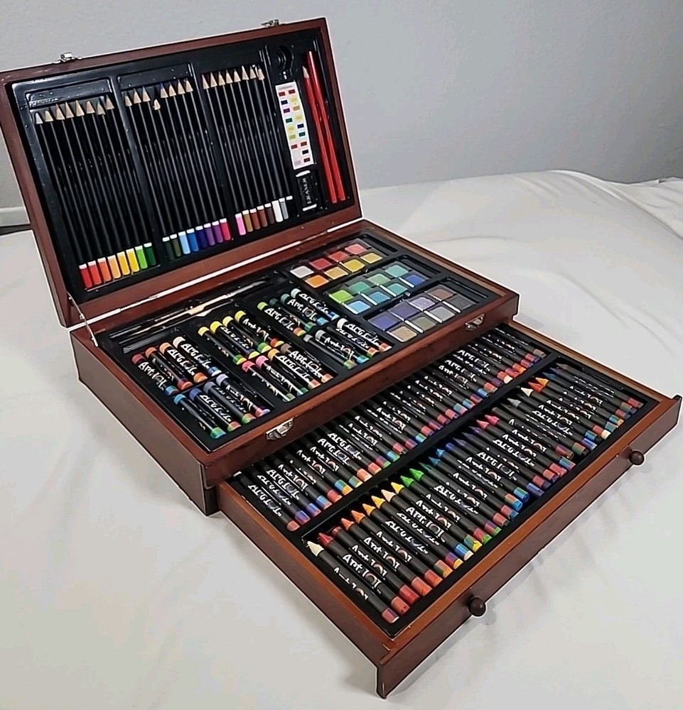 Art 101 156-Piece Artist’s Suite Painting &Drawing Set Crayons Color Pencils Art