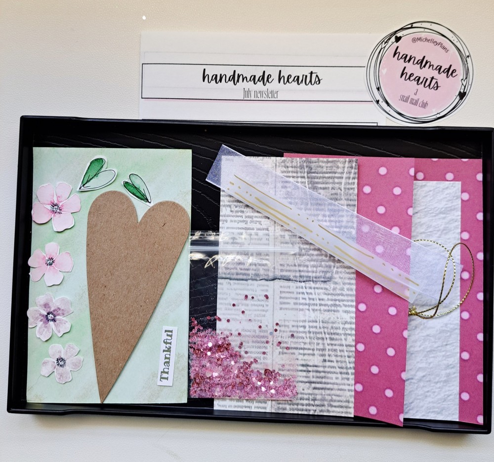DIY Collage Hearts Snail Mail Club Kit for *JULY* Only. Stationery♡Paper Crafts♡
