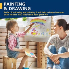 Perkhomy White Craft Paper Roll 17.5″ X 1,200″ (100′) Kraft Easel Paper for Kids