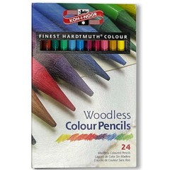 Koh-I-Noor Progresso Woodless Colour Pencils Set of 24 New/unused Hardtmuth