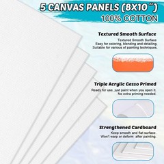 Art Paint Set for Kids with Easel Canvas Brushes and Acrylic Paints