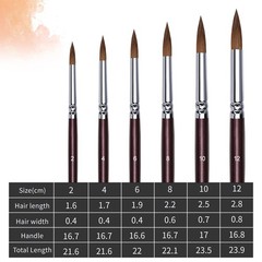 Kolinsky Watercolor Brush Set Pure Kolinsky Sable Hair Pointed round Art Paintbr