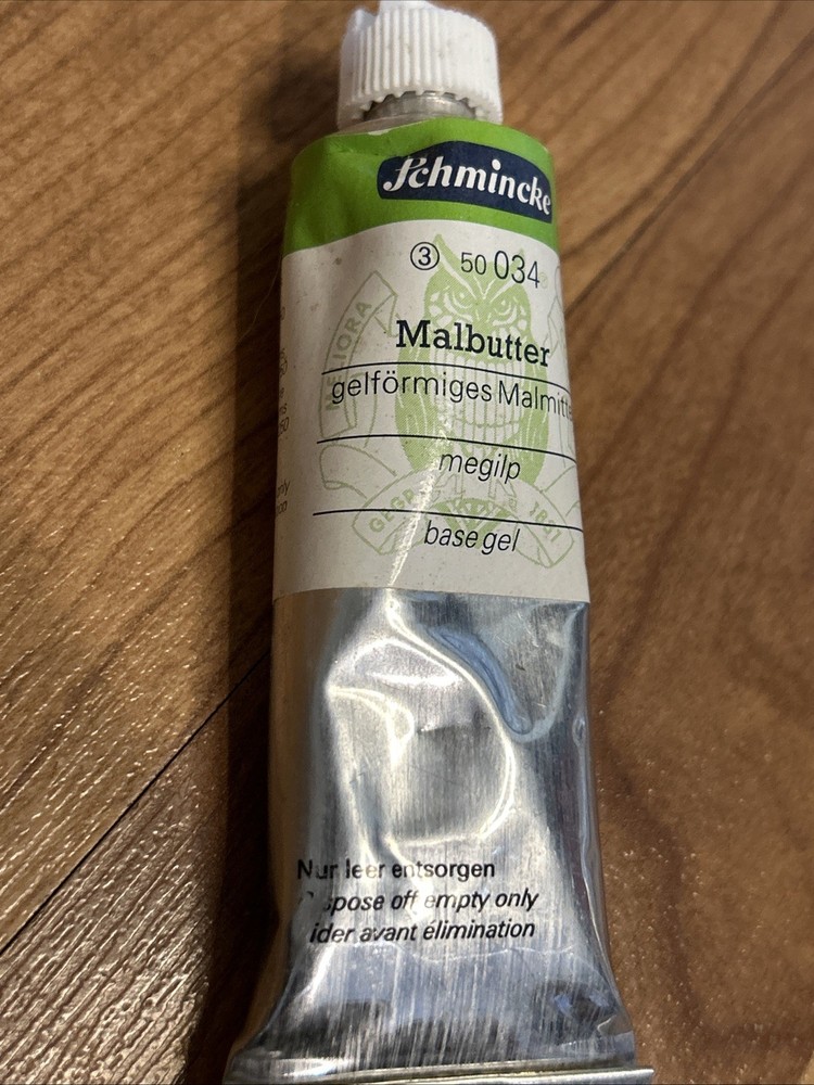 Schmincke Malbutter Base Gel 034 35ml Color Vintage Old Stock Germany