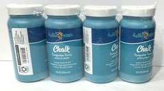 Acrylic Paint TURQUOISE TONIC Blue Green Teal Hobby Chalk 8 fl oz LOT OF 4, NEW