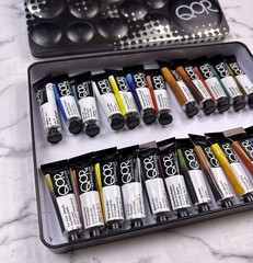 24 Color Set by GOLDEN 24 x 5 ml tubes Professional Watercolor Paint Set READ