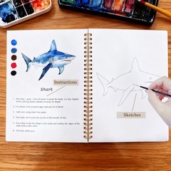 Topaliving Watercolor Workbooks Sketches Beginner Friendly Water Coloring Book