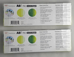 (2pc ) TOMBOW 56971 ABT PRO ALCOHOL-BASED INK DUAL TIP MARKERS GREEN TONES 5 PC