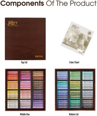 Mungyo Gallery Artist Soft Oil Pastels MOPV-120W Wooden Case 120 assorted/colors