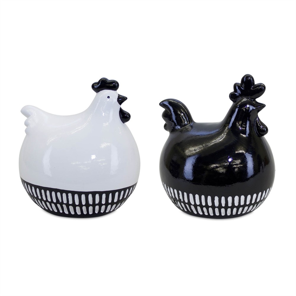 Chicken (Set of 2) 7.25″L x 8″H Terra Cotta
