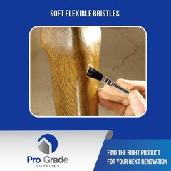 Pro Grade – Acid Brushes – 36 Count 3/8 Inch Boar Hair 36 Ea 3/8″, Black