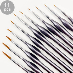 10/11Pcs Miniature Paint Brushes, Detail Tip Paint Brushes Set with Ergonomic Ha