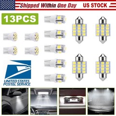 13Pcs T10 31mm Festoon LED Light Bulb Interior Dome Map LED Lights License Plate