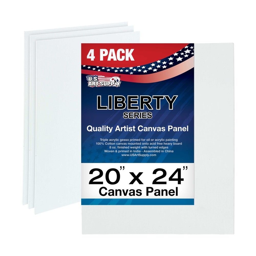 20″ x 24″ Artist Quality Acid Free Canvas Panel Boards for Painting 4-Pack