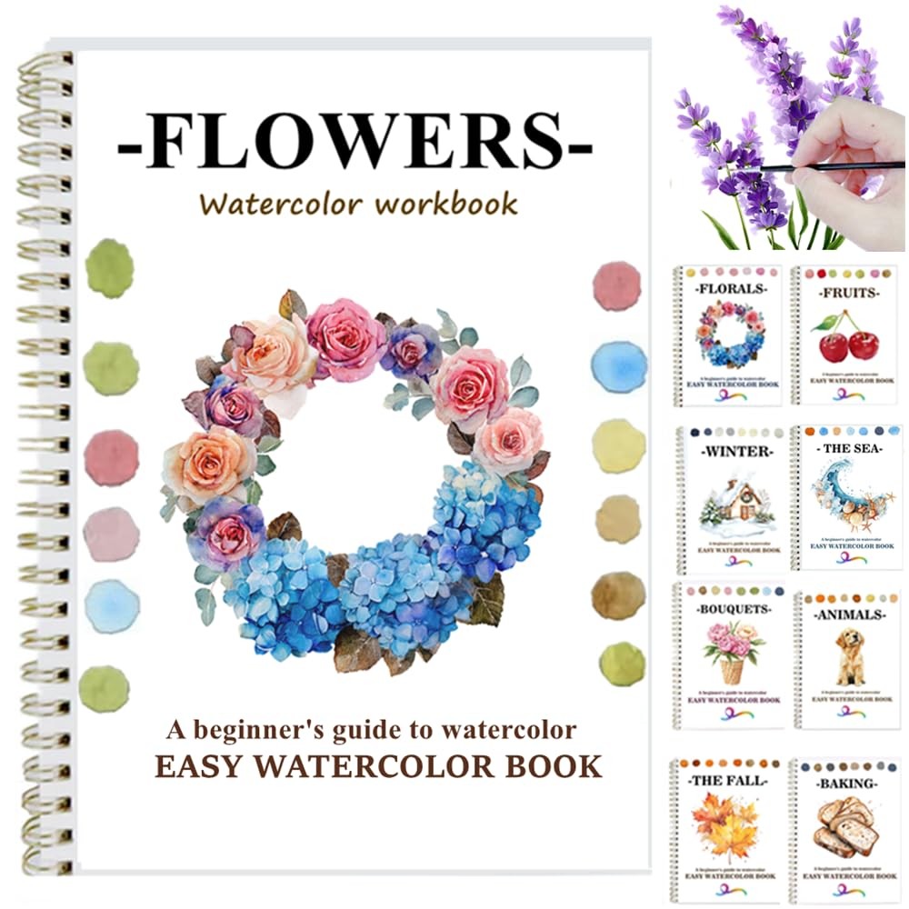 Topaliving Watercolor Workbooks For Beginners Water Coloring Book Beginner