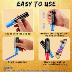 Jumbo Acrylic Paint Markers 10 Colors Extra Large Felt Tip Paint Pens