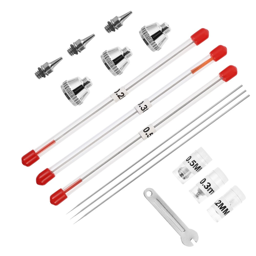 1 Set/10PCS Airbrush Needle and Nozzle Replacement Airbrush Repair Supply