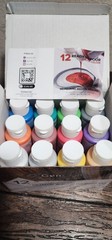 Metallic Acrylic Pouring Paint 12 Colors Pre Metallic 12 x 60ml (2 fl oz) NOB
