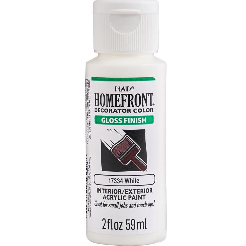 Homefront 17334 Gloss White Interior Multi Surface Hobby Paint 2 oz. (Pack of 3)