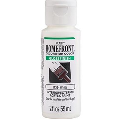 Homefront 17334 Gloss White Interior Multi Surface Hobby Paint 2 oz. (Pack of 3)