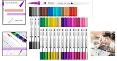 36 Dual Tip Markers for Coloring & Art Projects – Fine & Brush Tips Included