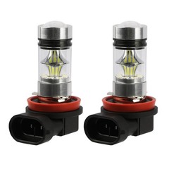 2PCS 1000lm 100W H8/H9/H11 LED Fog DRL Light Bulb IP65 Water-Resistant 360° Beam